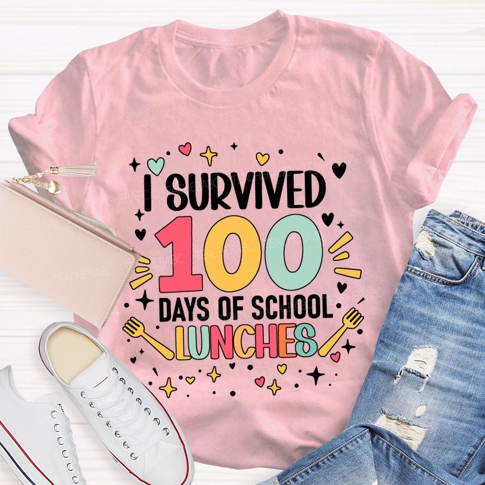 I Survived 100 Days Of School Lunches T-shirt