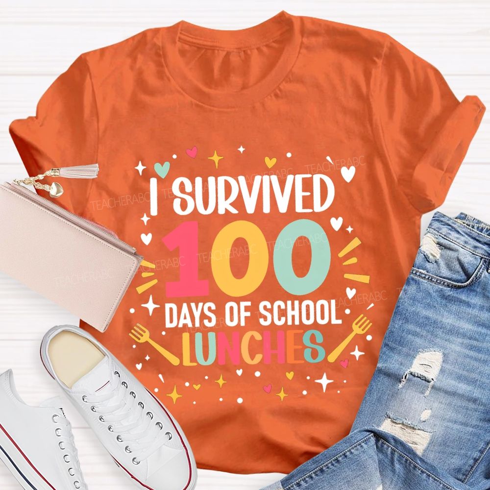 I Survived 100 Days Of School Lunches T-shirt