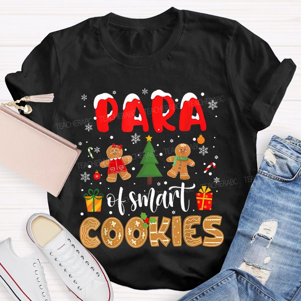 Para Of Smart Cookies Christmas Trees And Snowflakes Christmas T-shirt