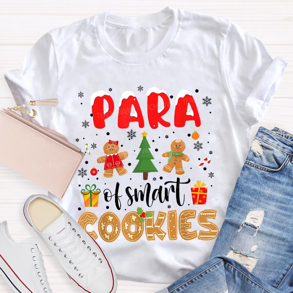 Para Of Smart Cookies Christmas Trees And Snowflakes Christmas T-shirt