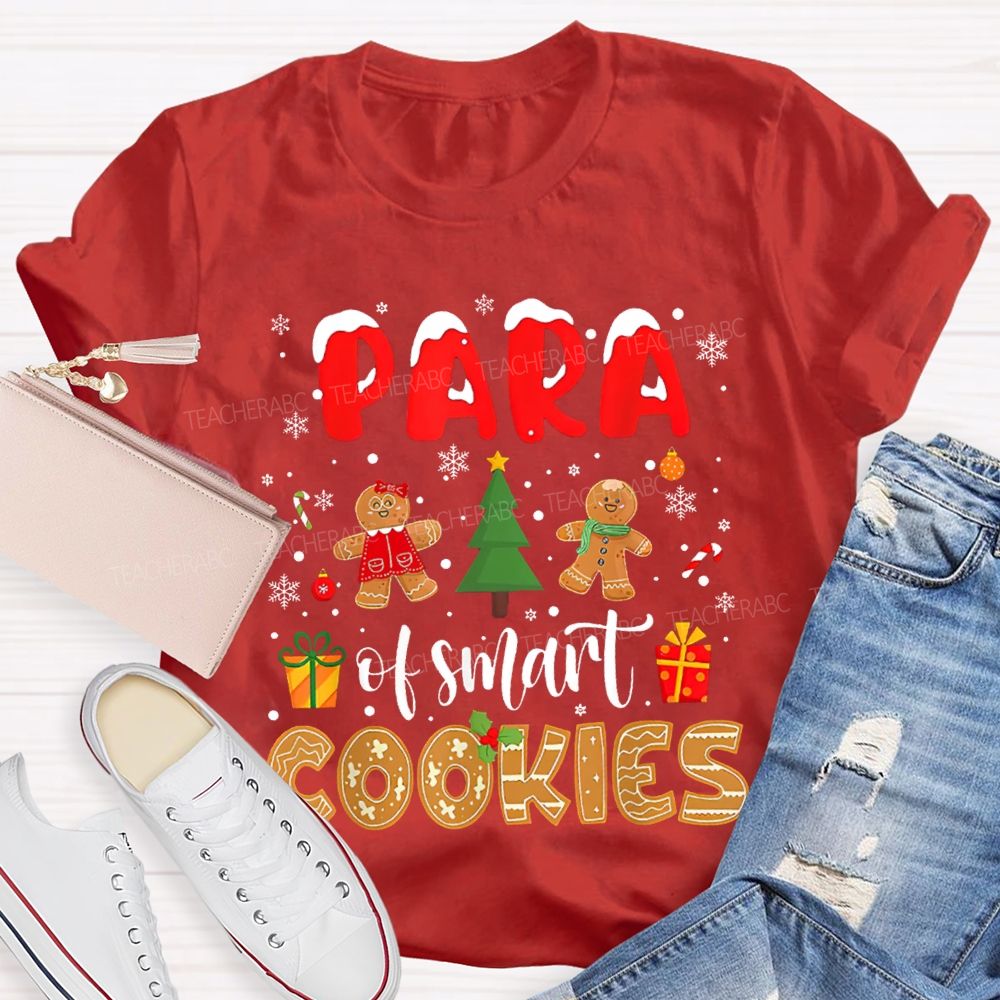Para Of Smart Cookies Christmas Trees And Snowflakes Christmas T-shirt