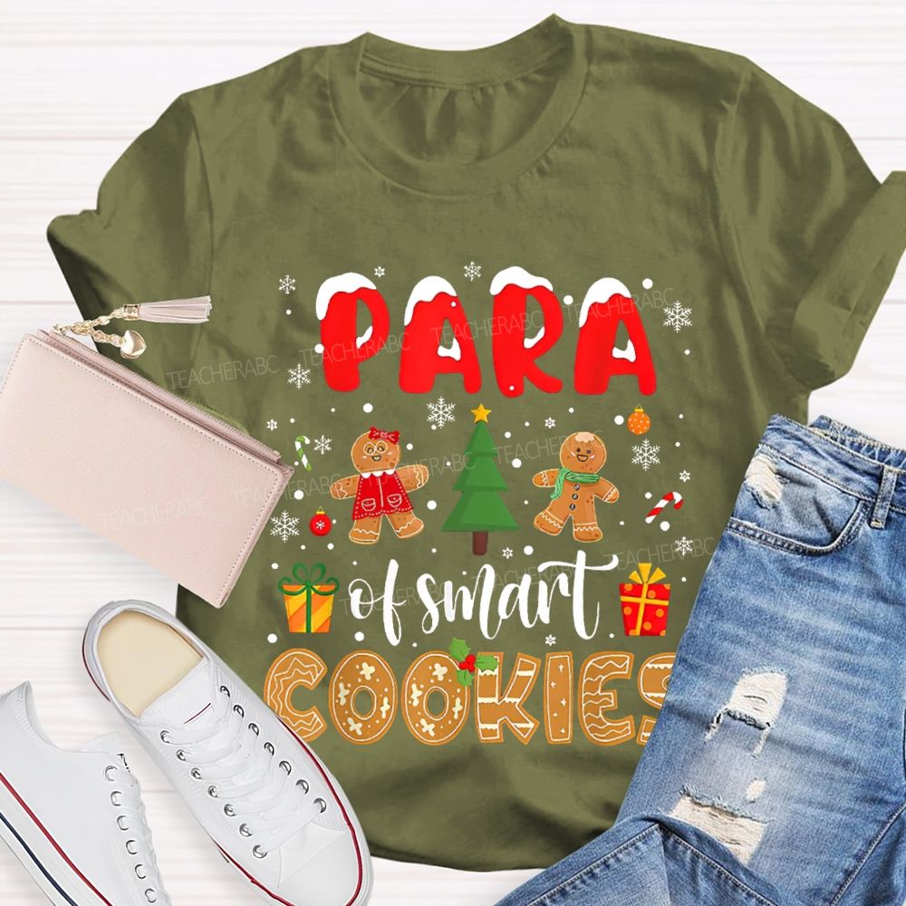 Para Of Smart Cookies Christmas Trees And Snowflakes Christmas T-shirt