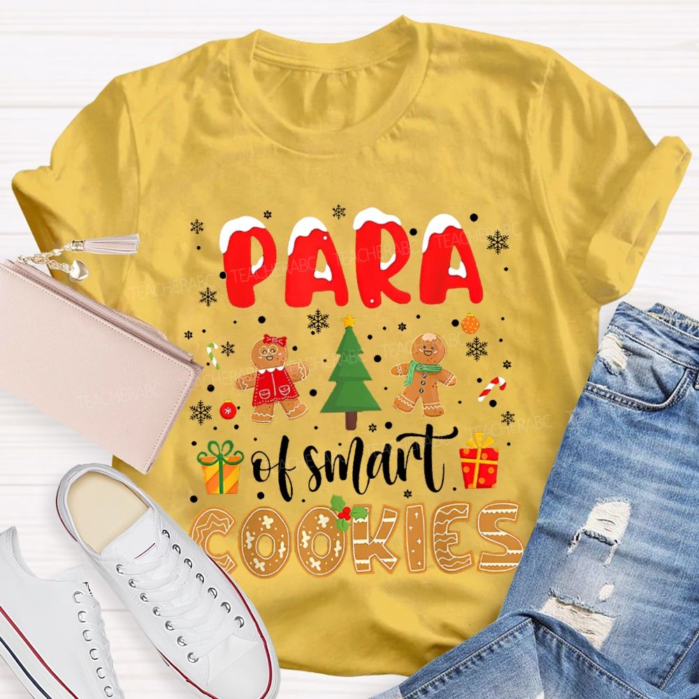 Para Of Smart Cookies Christmas Trees And Snowflakes Christmas T-shirt