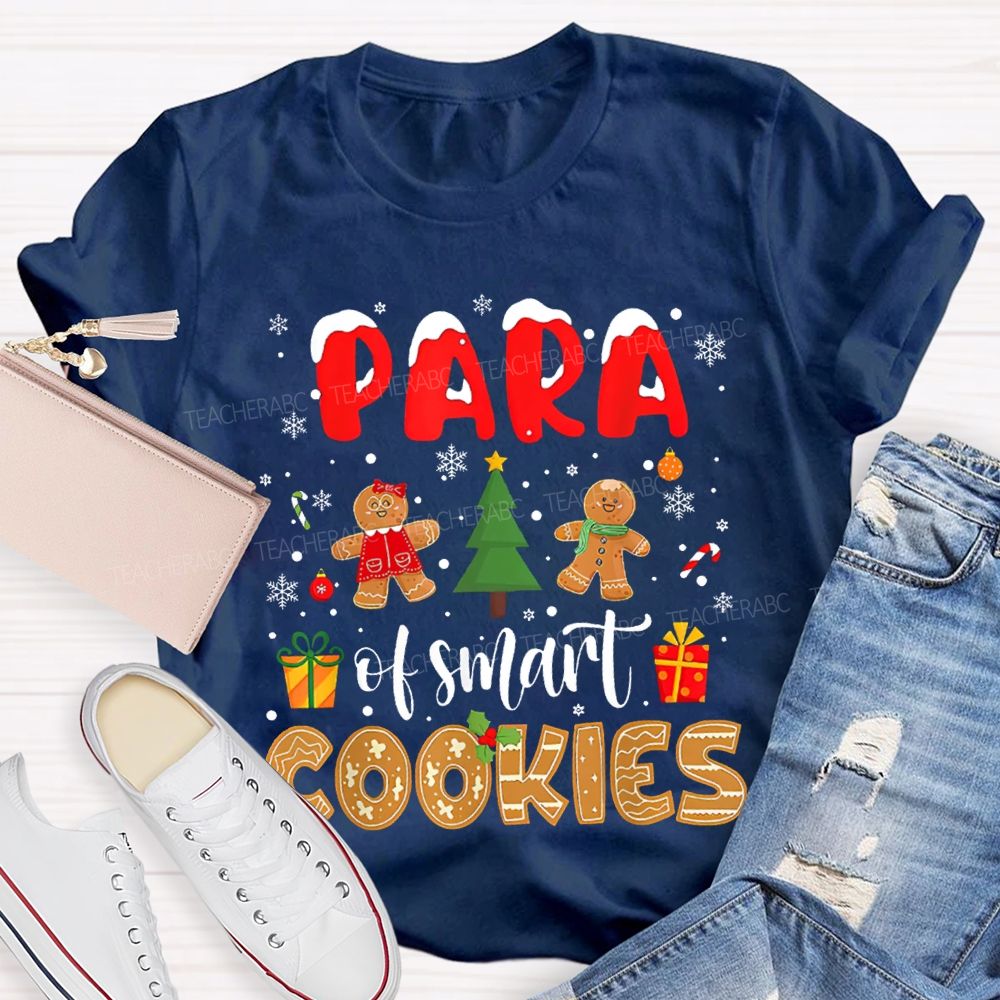 Para Of Smart Cookies Christmas Trees And Snowflakes Christmas T-shirt