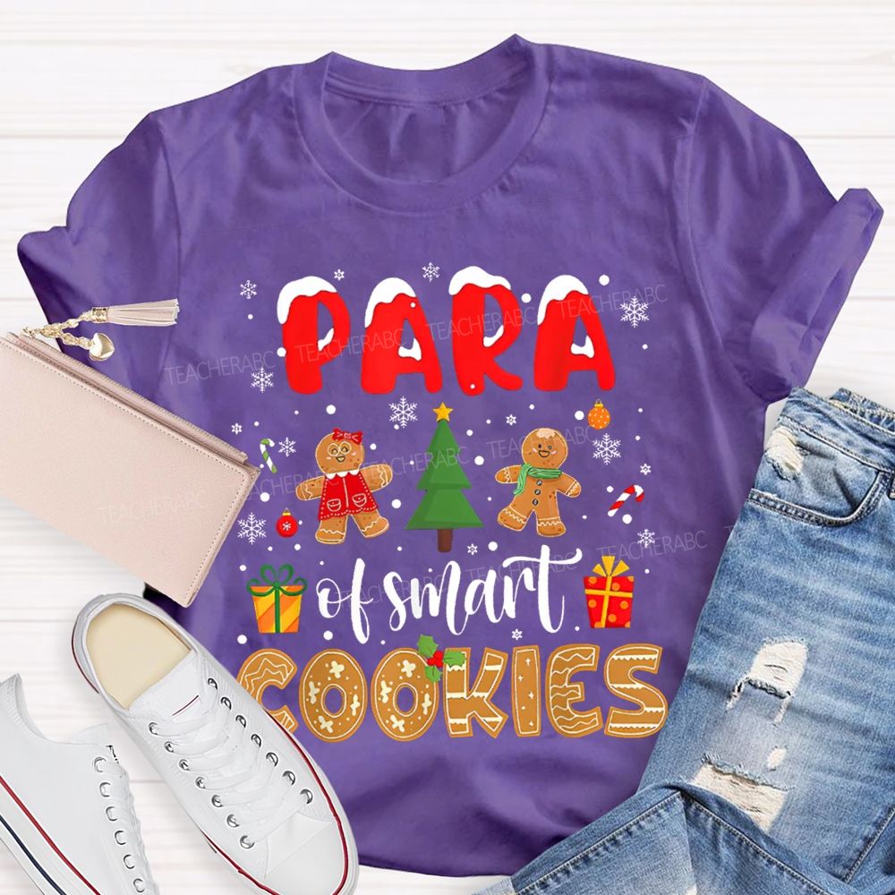 Para Of Smart Cookies Christmas Trees And Snowflakes Christmas T-shirt