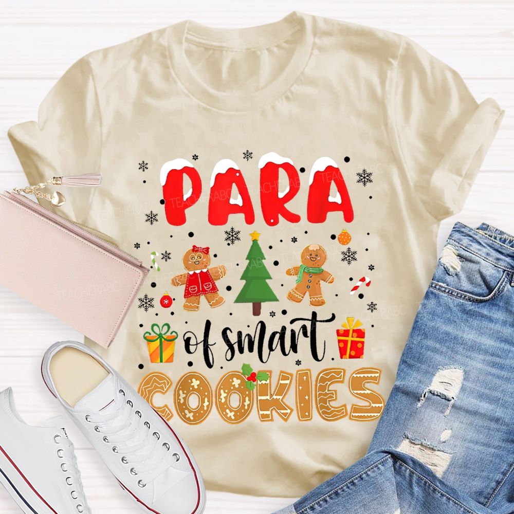 Para Of Smart Cookies Christmas Trees And Snowflakes Christmas T-shirt