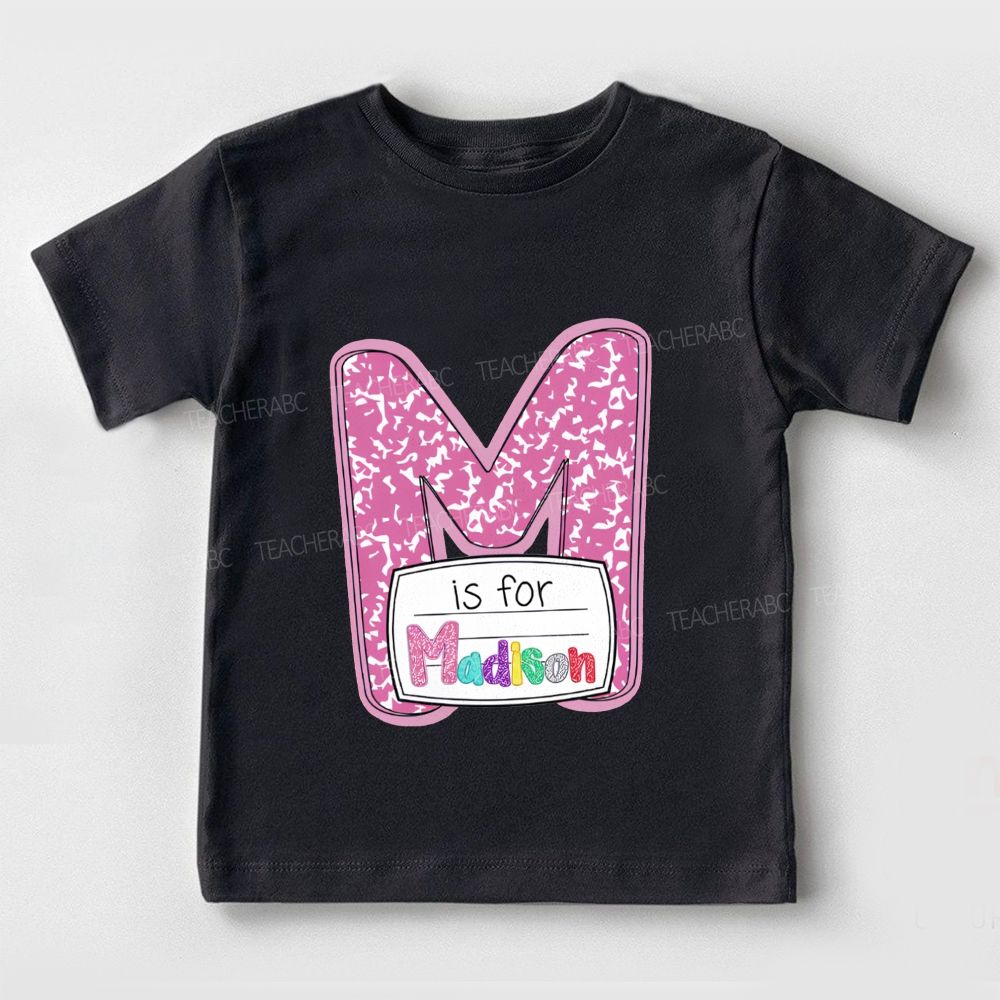 Personalized Name M Is For Madison Toddler T-shirts