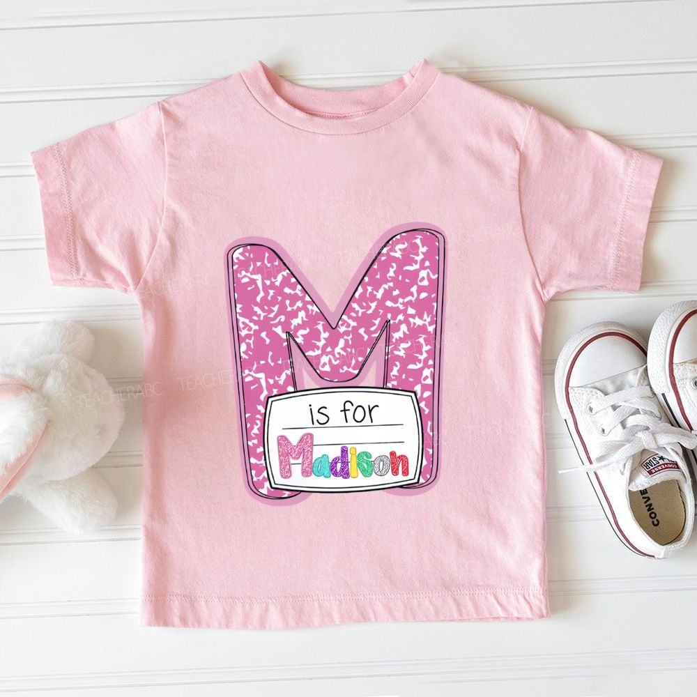 Personalized Name M Is For Madison Toddler T-shirts