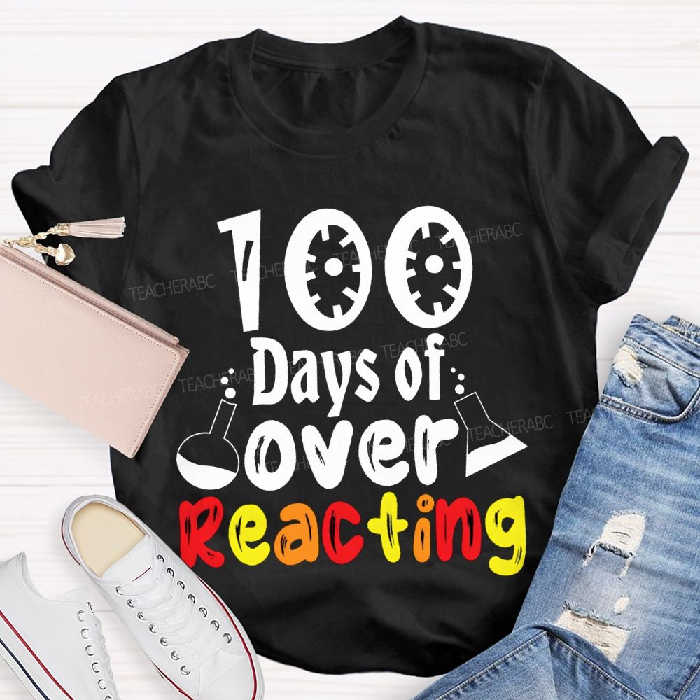 100 Days Of Overeating Colored Fonts T-shirt