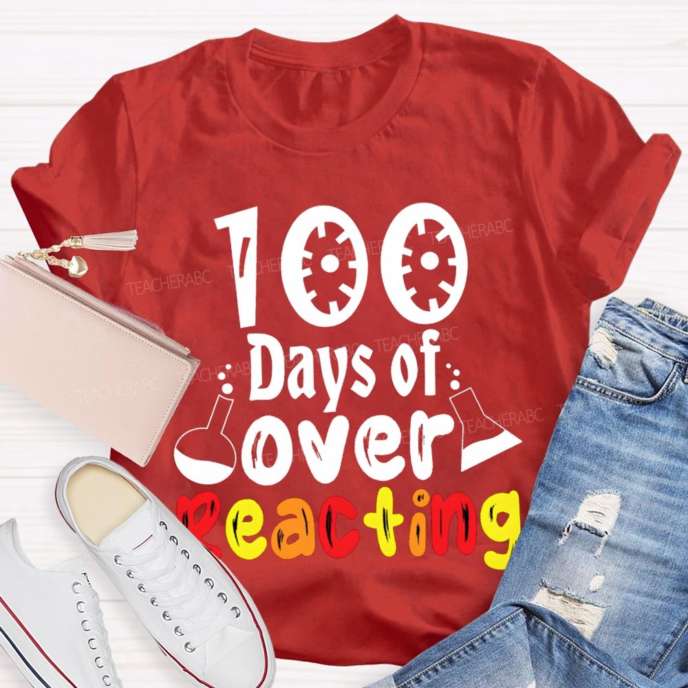 100 Days Of Overeating Colored Fonts T-shirt