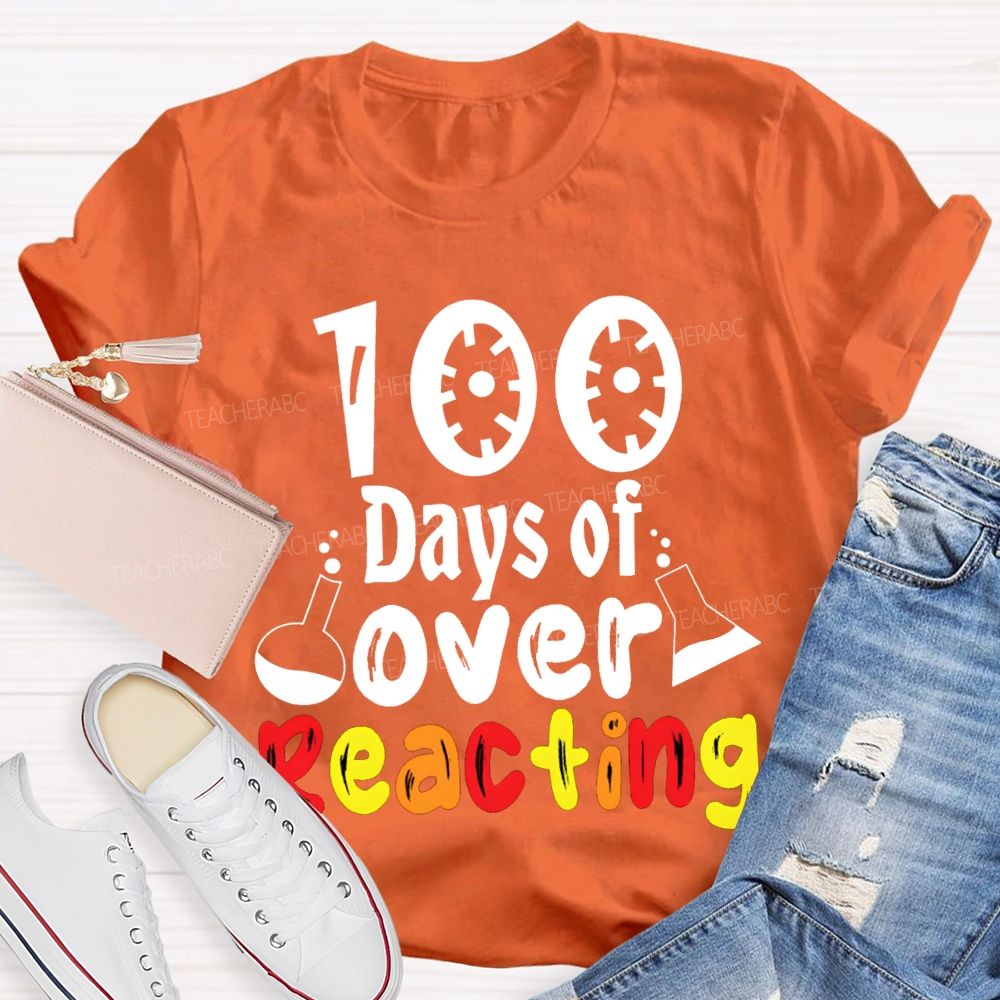100 Days Of Overeating Colored Fonts T-shirt