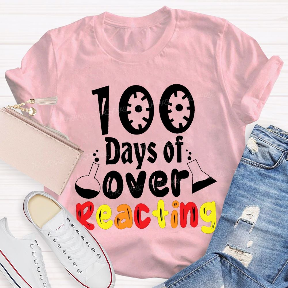 100 Days Of Overeating Colored Fonts T-shirt