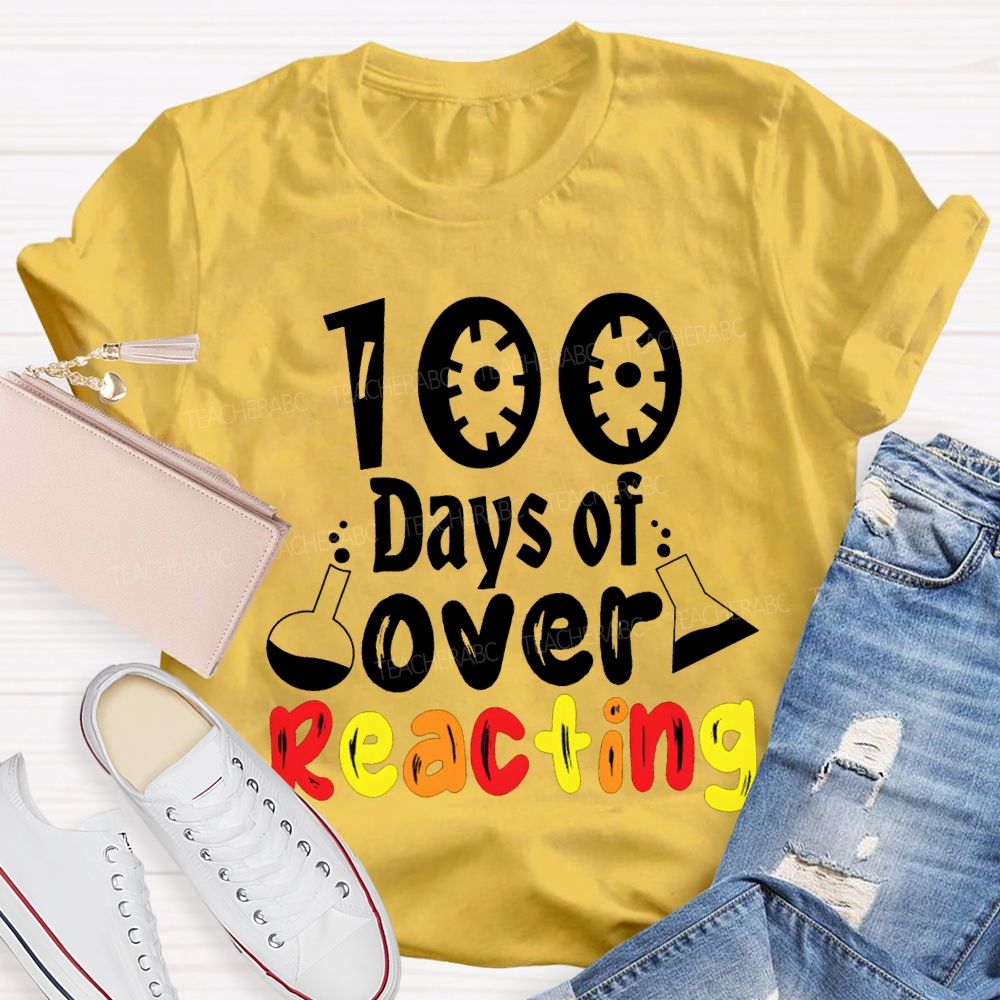 100 Days Of Overeating Colored Fonts T-shirt