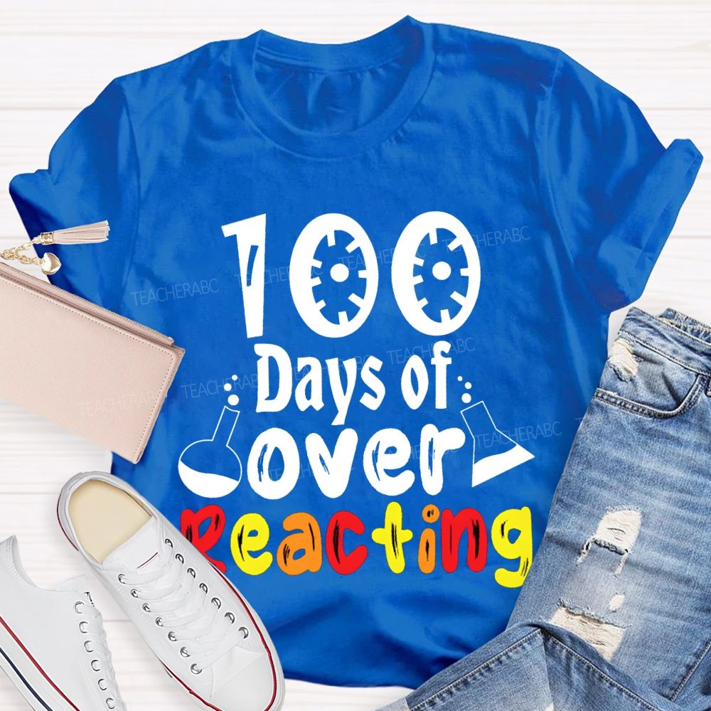100 Days Of Overeating Colored Fonts T-shirt
