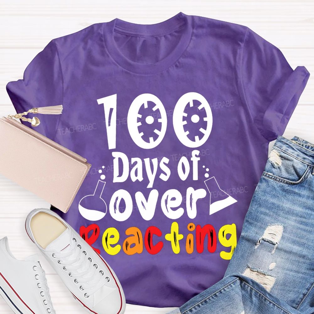 100 Days Of Overeating Colored Fonts T-shirt