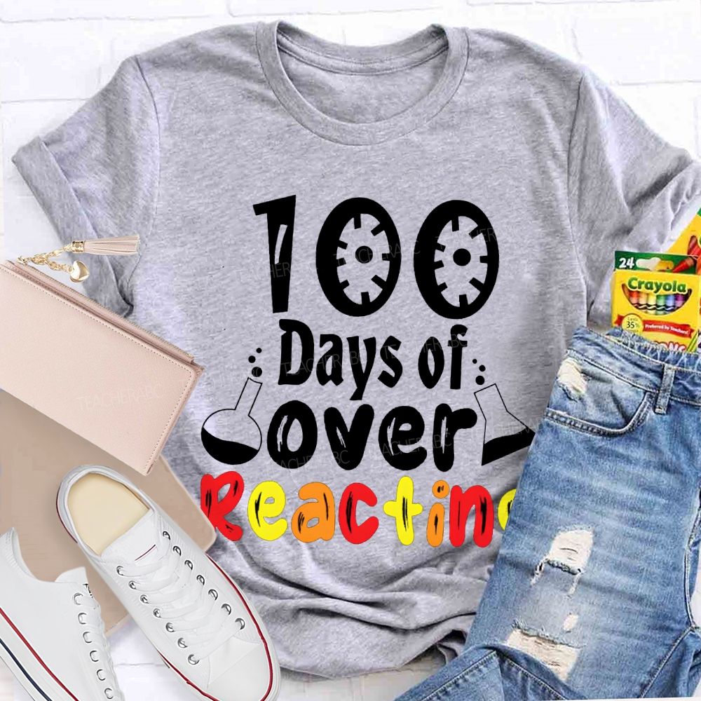 100 Days Of Overeating Colored Fonts T-shirt