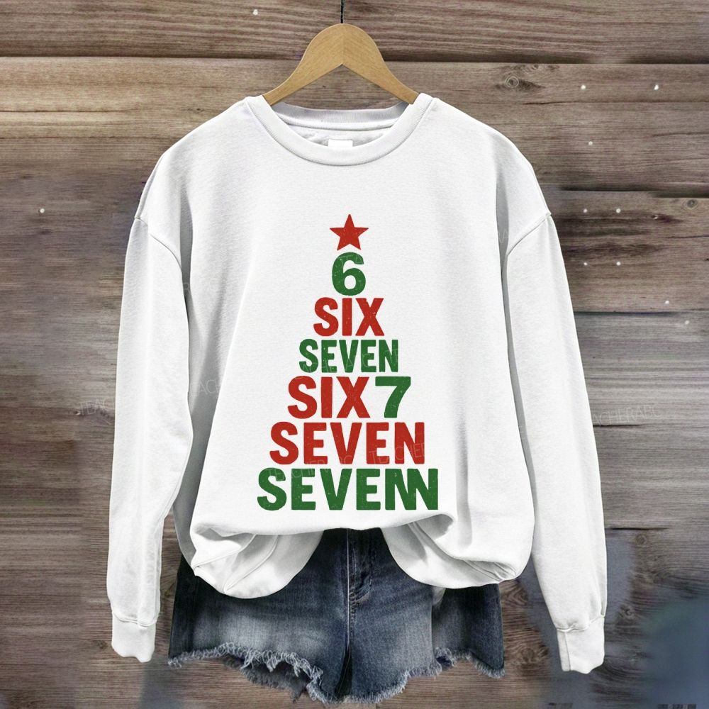 Six Seven Christmas Trees Sweatshirt