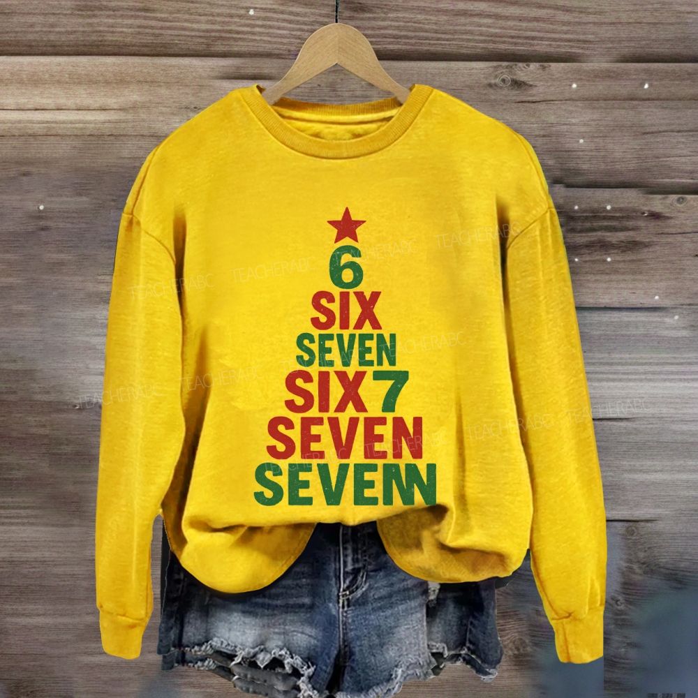 Six Seven Christmas Trees Sweatshirt