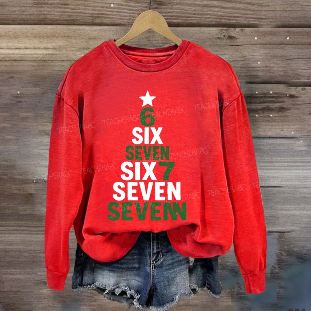 Six Seven Christmas Trees Sweatshirt