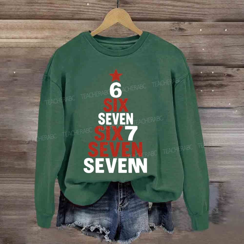 Six Seven Christmas Trees Sweatshirt