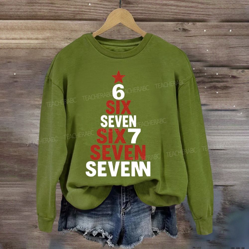 Six Seven Christmas Trees Sweatshirt