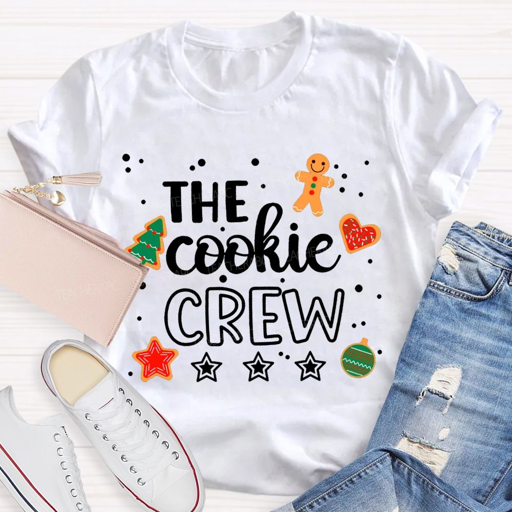 The Cookie Crew Christmas Trees And Stars Merry Christmas T-shirt