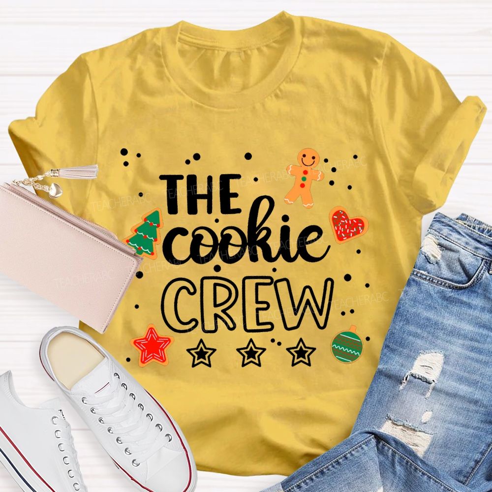 The Cookie Crew Christmas Trees And Stars Merry Christmas T-shirt