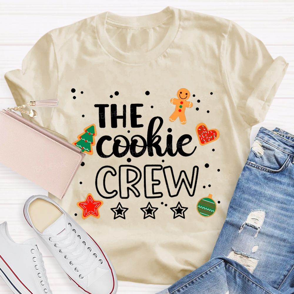 The Cookie Crew Christmas Trees And Stars Merry Christmas T-shirt