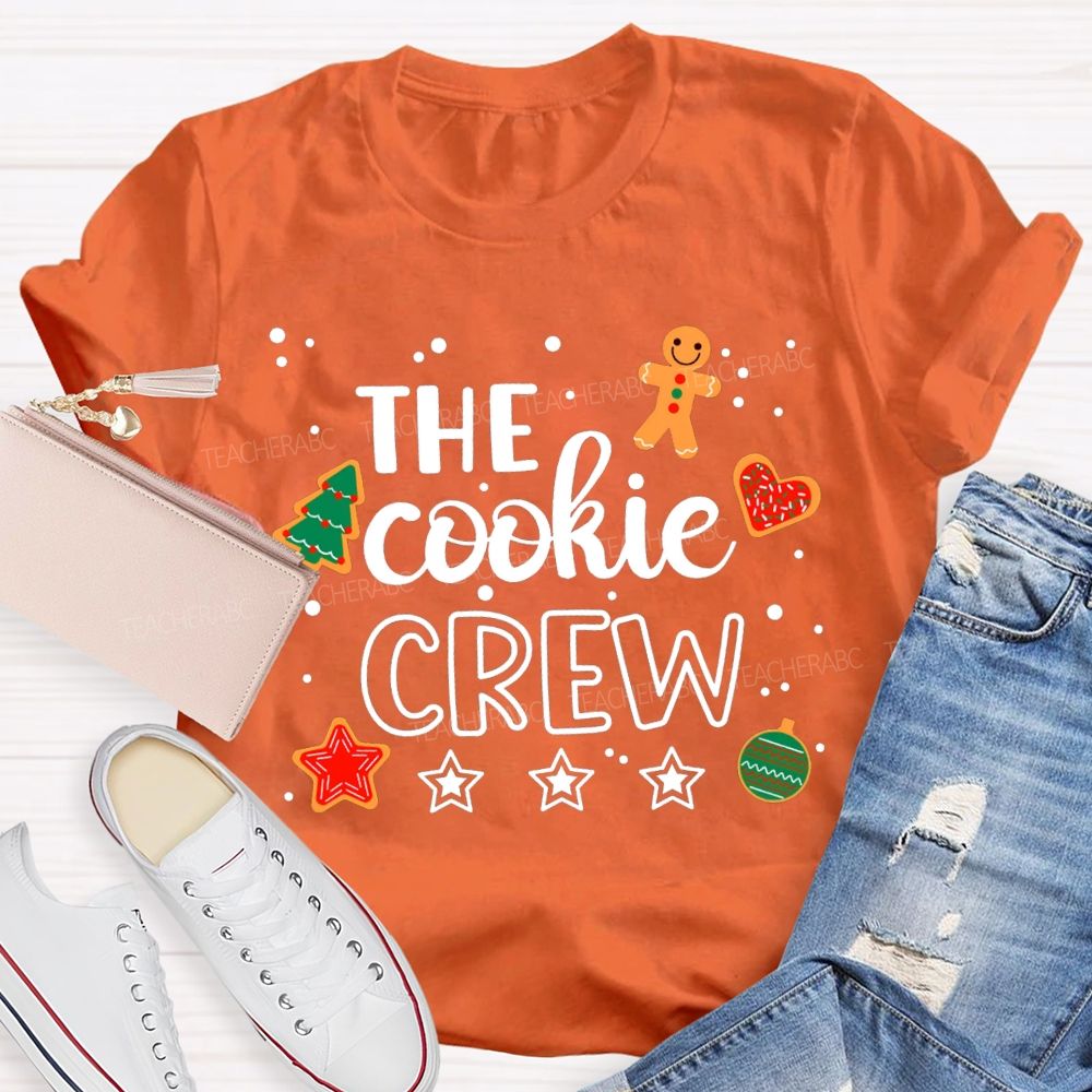 The Cookie Crew Christmas Trees And Stars Merry Christmas T-shirt