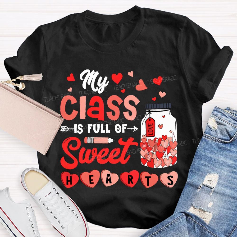 My Class Full Of Sweet Hearts Love Pink Heart T-shirt