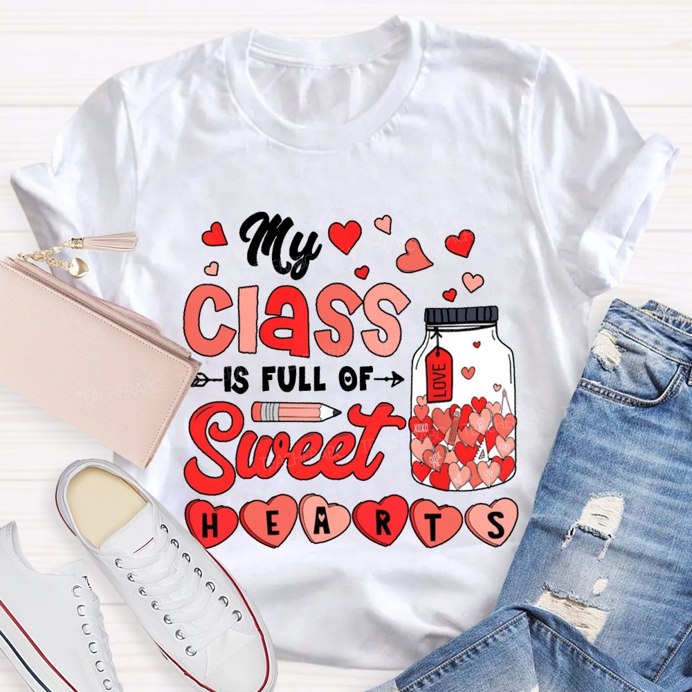 My Class Full Of Sweet Hearts Love Pink Heart T-shirt