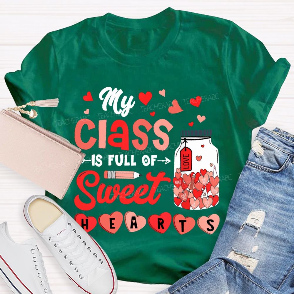 My Class Full Of Sweet Hearts Love Pink Heart T-shirt