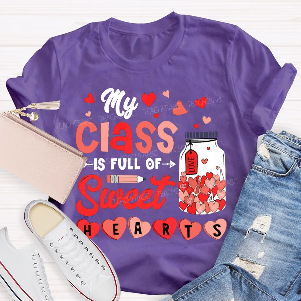My Class Full Of Sweet Hearts Love Pink Heart T-shirt