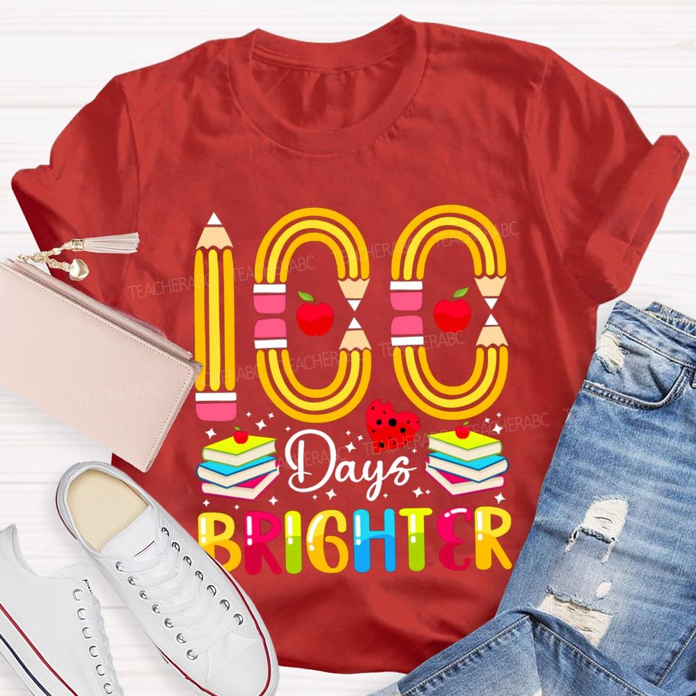 100 Days Bright Pencil Digital Stamping T-shirt