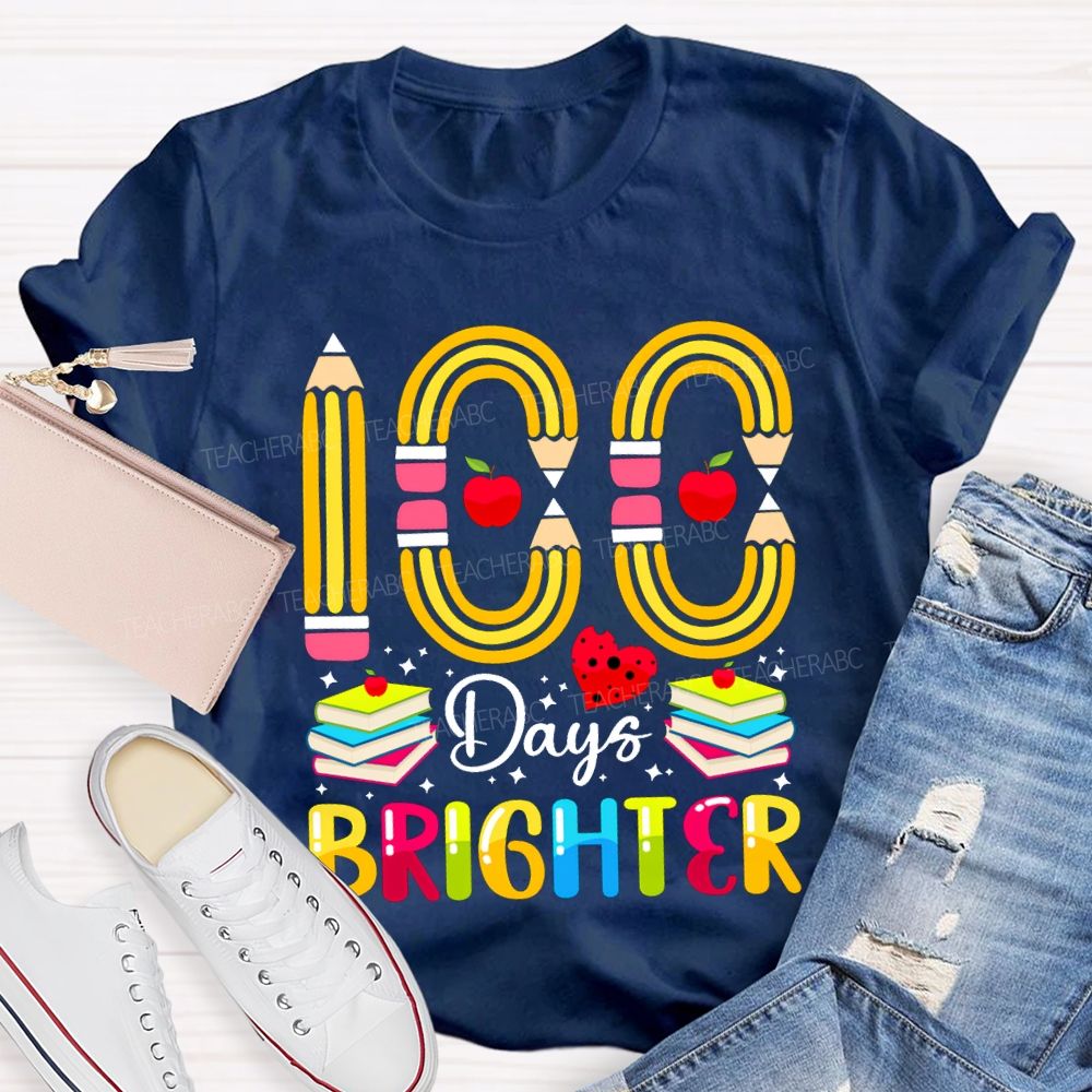 100 Days Bright Pencil Digital Stamping T-shirt