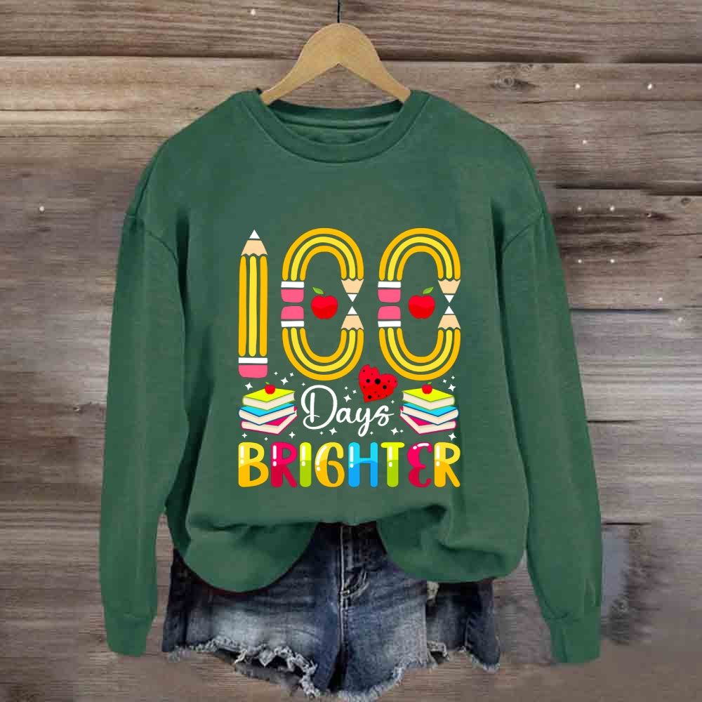 100 Days Bright Pencil Digital Sweatshirt