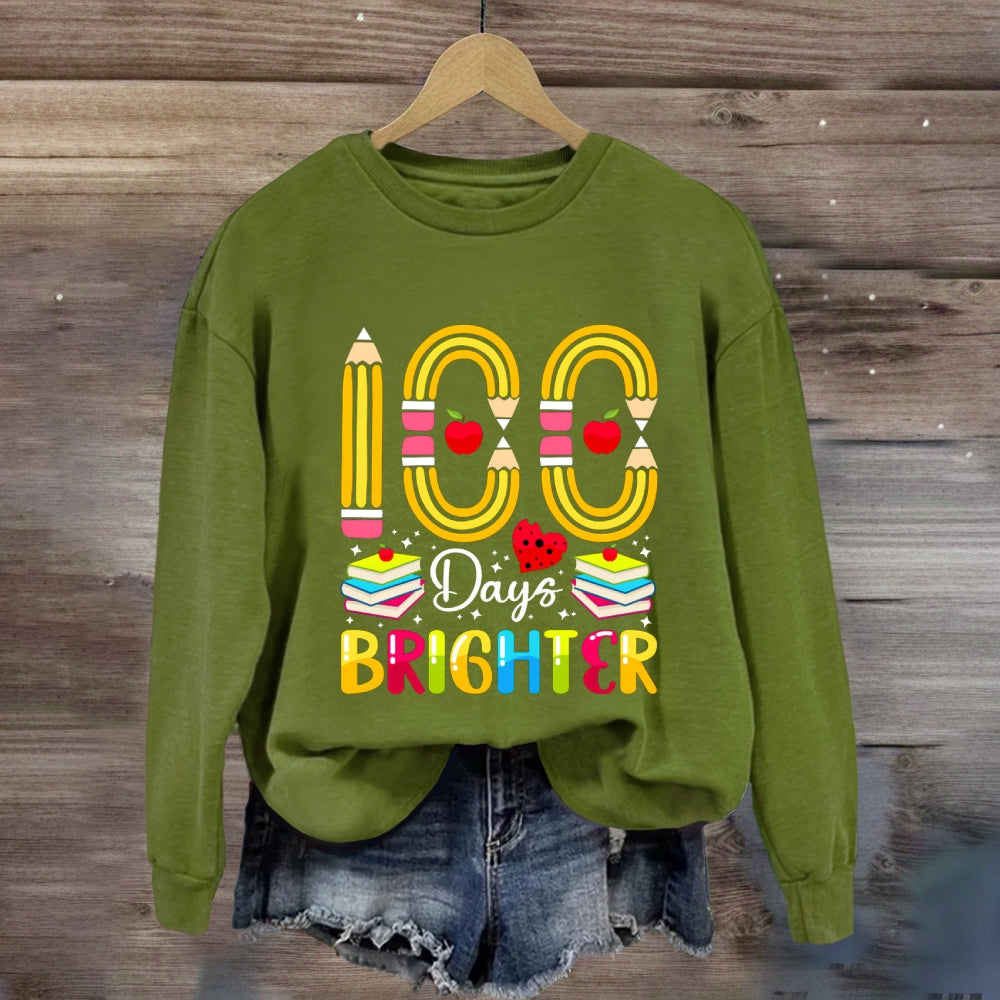 100 Days Bright Pencil Digital Sweatshirt