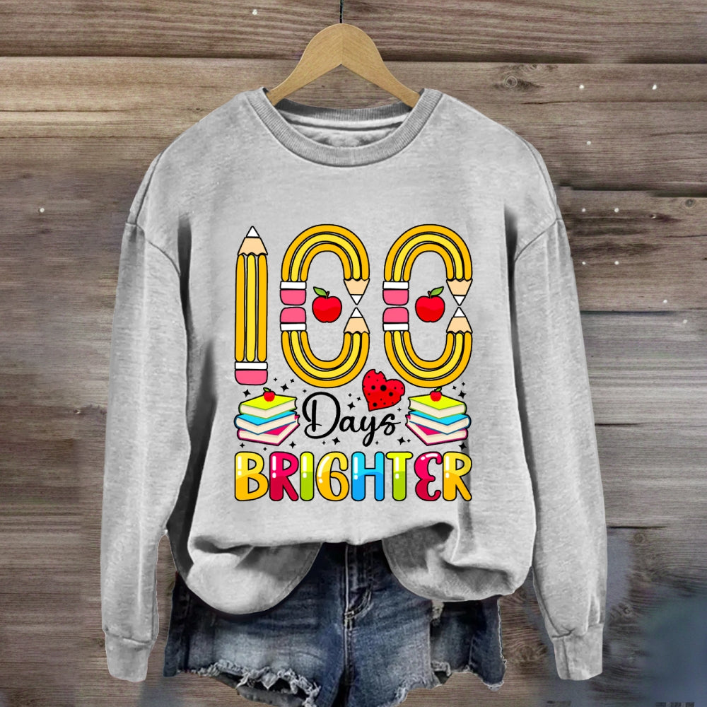 100 Days Bright Pencil Digital Sweatshirt