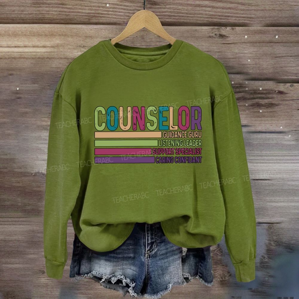 Counselor Guidance Guru Listening Leader Support Specialist Sweatshirt