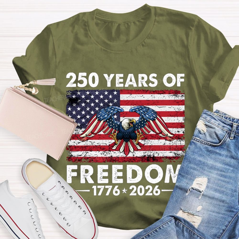 250 Years Of Freedom 1776-2026 Bald Eagle T-shirt