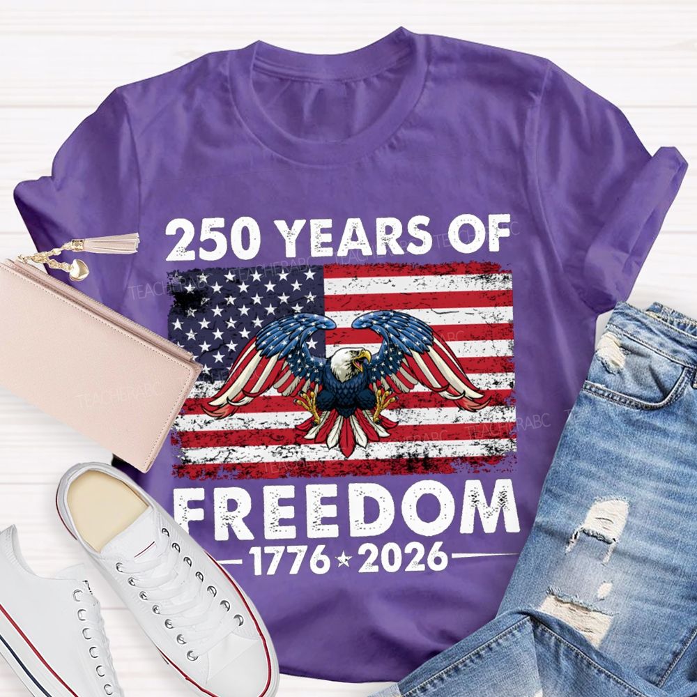 250 Years Of Freedom 1776-2026 Bald Eagle T-shirt