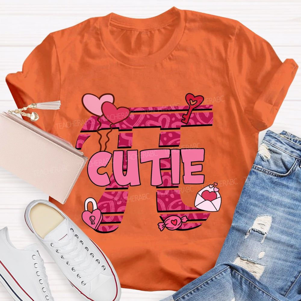 Cutie Pi Day Pink Heart T-Shirt