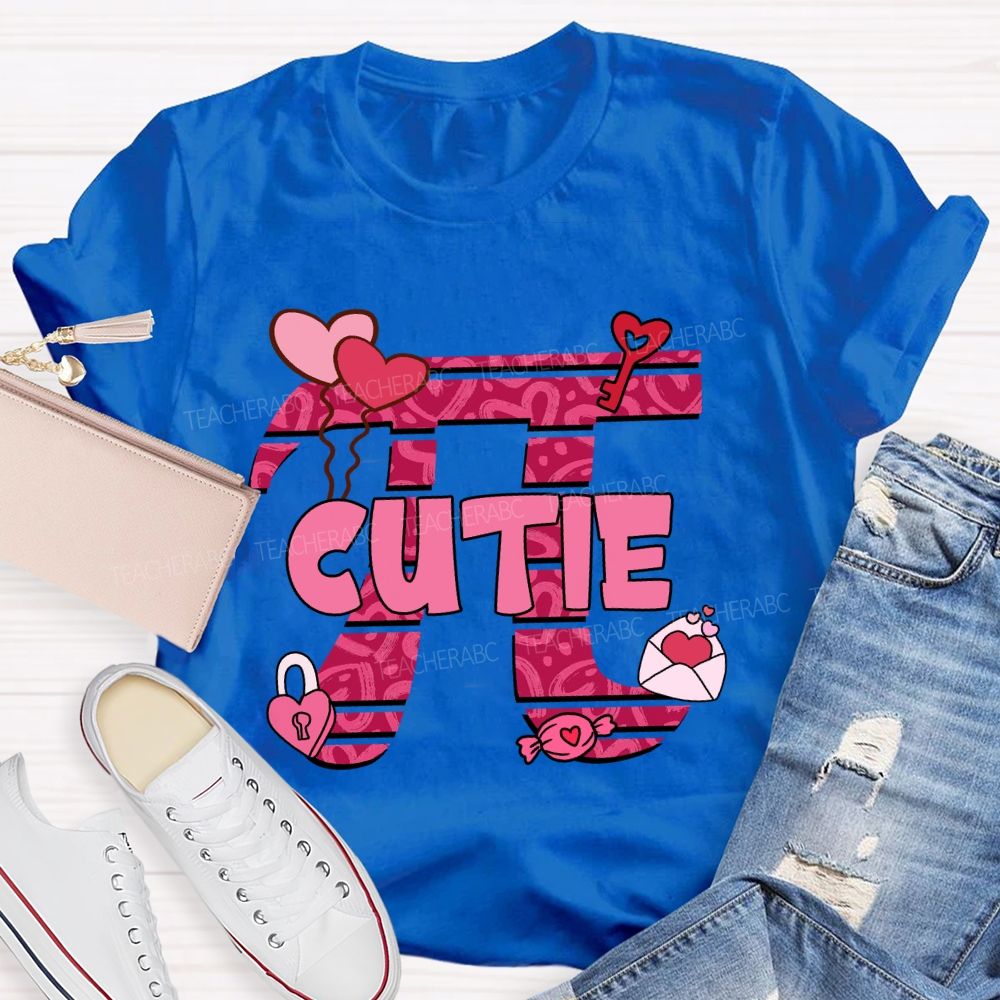 Cutie Pi Day Pink Heart T-Shirt