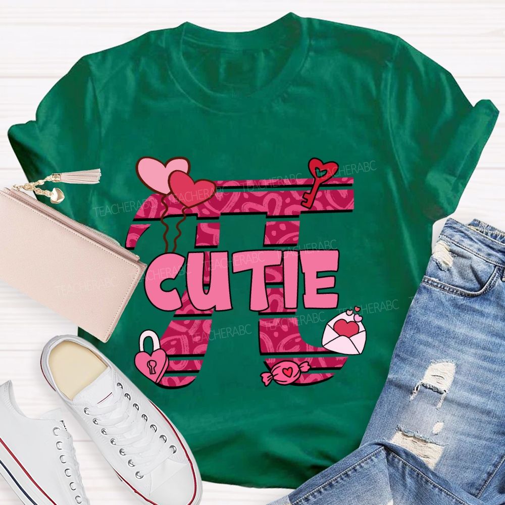 Cutie Pi Day Pink Heart T-Shirt