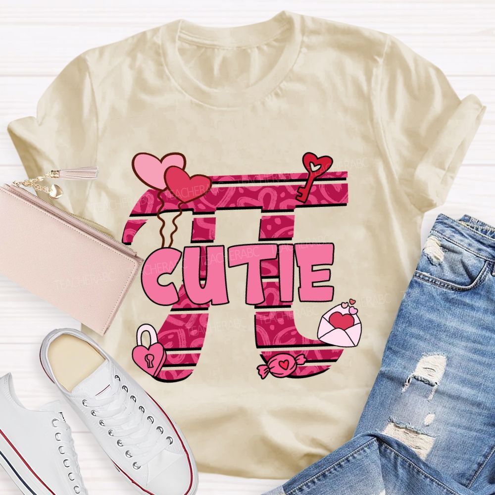 Cutie Pi Day Pink Heart T-Shirt