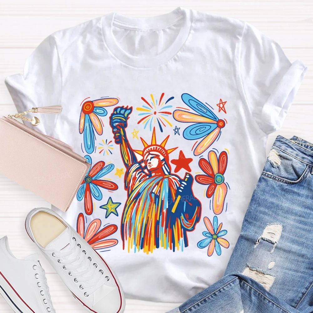 250th Anniversary Colorful Statue Of Liberty T-shirt