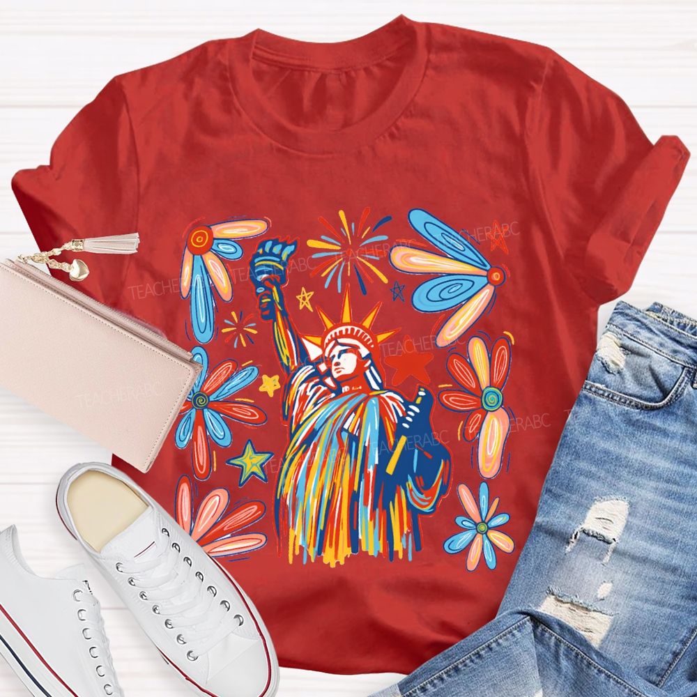 250th Anniversary Colorful Statue Of Liberty T-shirt