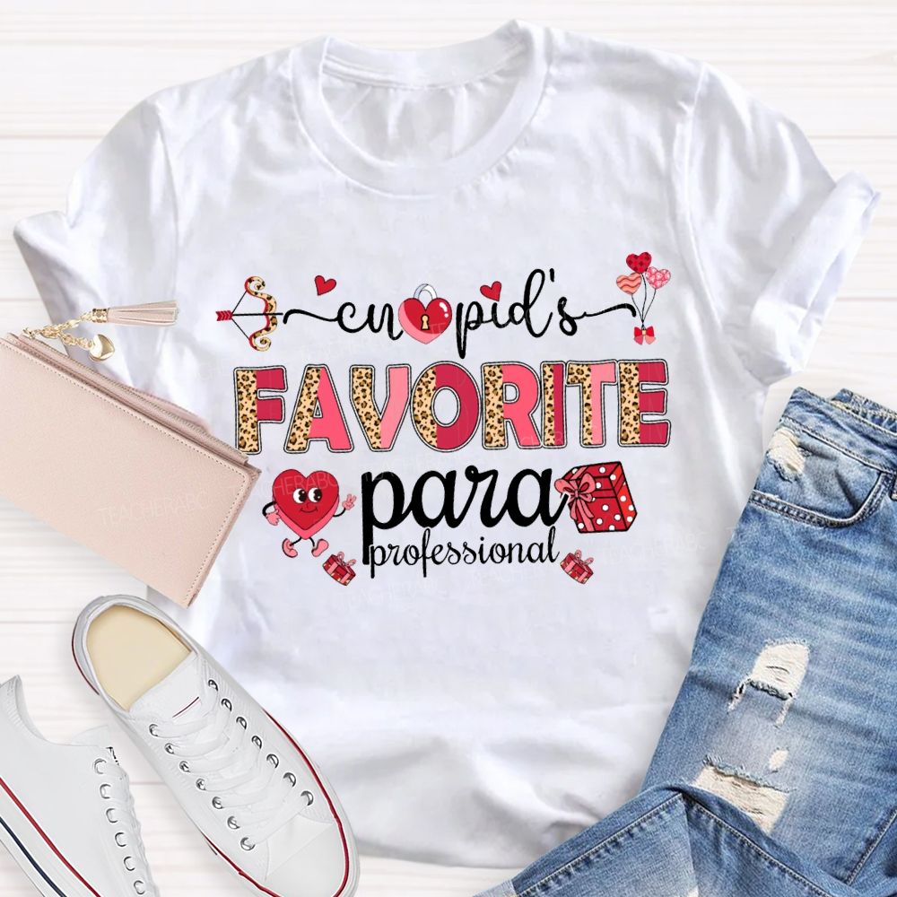 Cupid'S Favorite Paraprofessional T-shirt