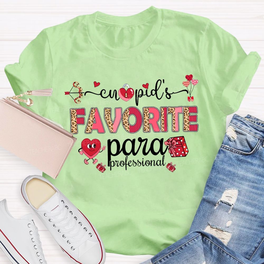 Cupid'S Favorite Paraprofessional T-shirt