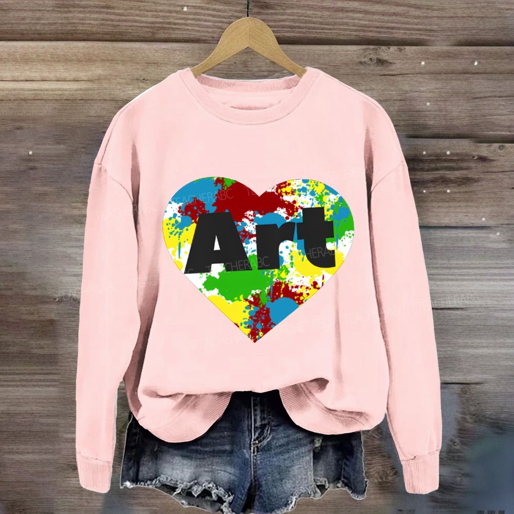Colorful Art Heart Sweatshirt